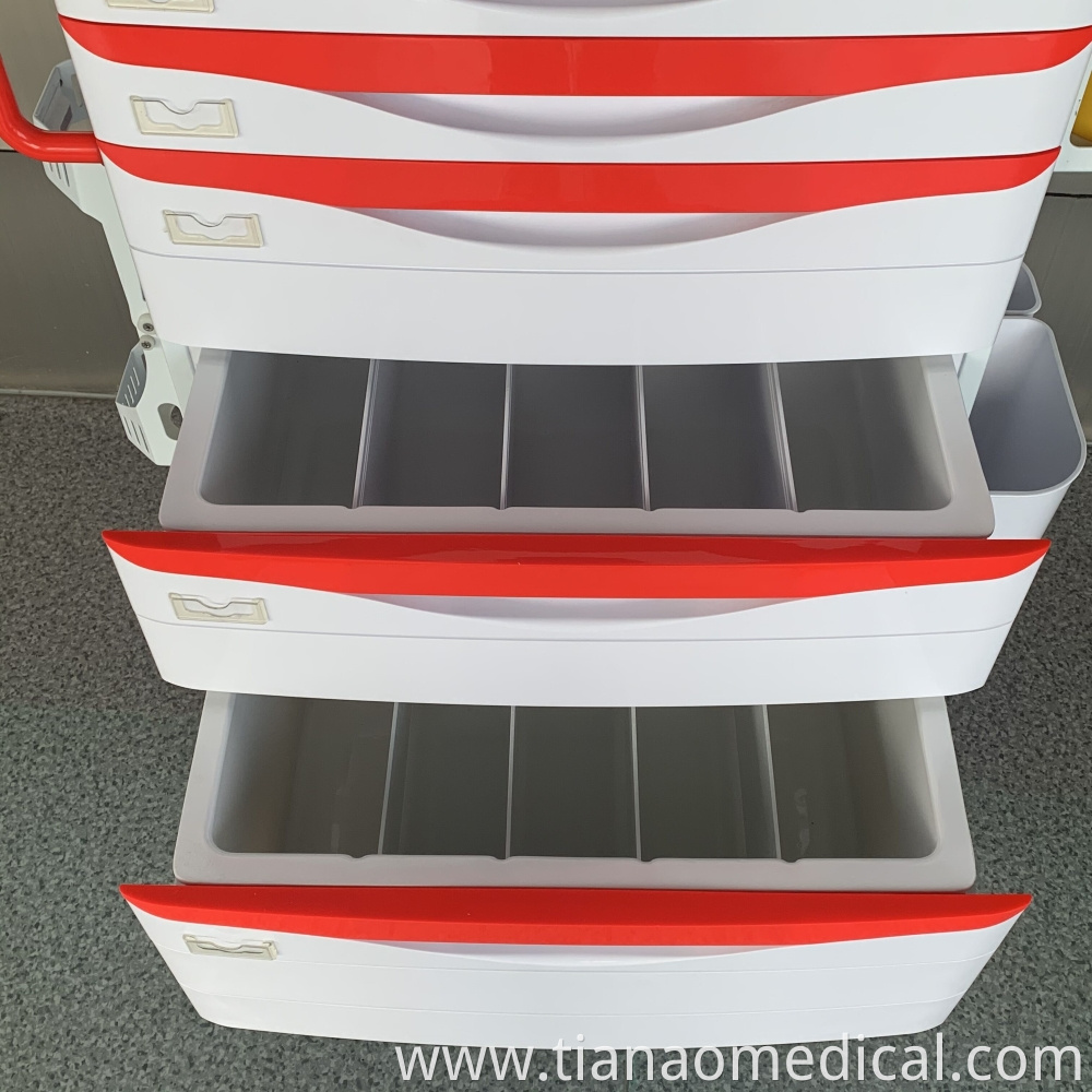 Medical Emergency Trolley Cart